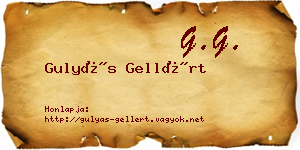 Gulyás Gellért névjegykártya